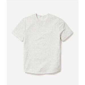 Marine Layer Men's SaddleHem CrewTee White/Navy Stripe Size S New